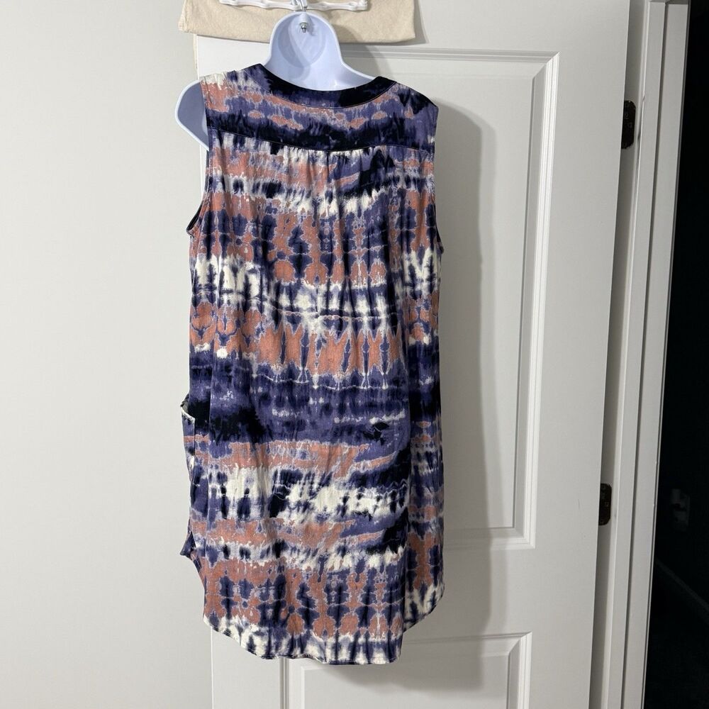 FOR CYNTHIA Beachwear Linen Blend Tie Dye Dress | XL | - Picture 2 of 6
